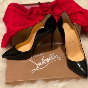 Christian Louboutin Hot Chick 100mm Patent Leather Pointed Toe Pumps. Worn once.